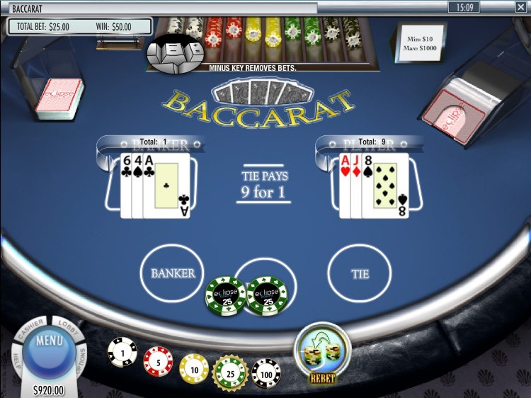 Eclipse Casino Features Rival Gaming Baccarat